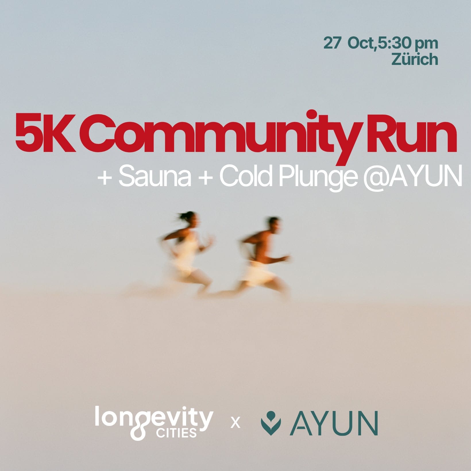 5 km Community Run + Sauna + Cold Plunge @ AYUN