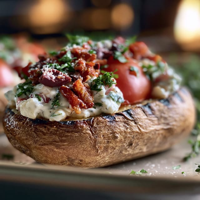 Mediterranean Loaded Baked Potato Recipe