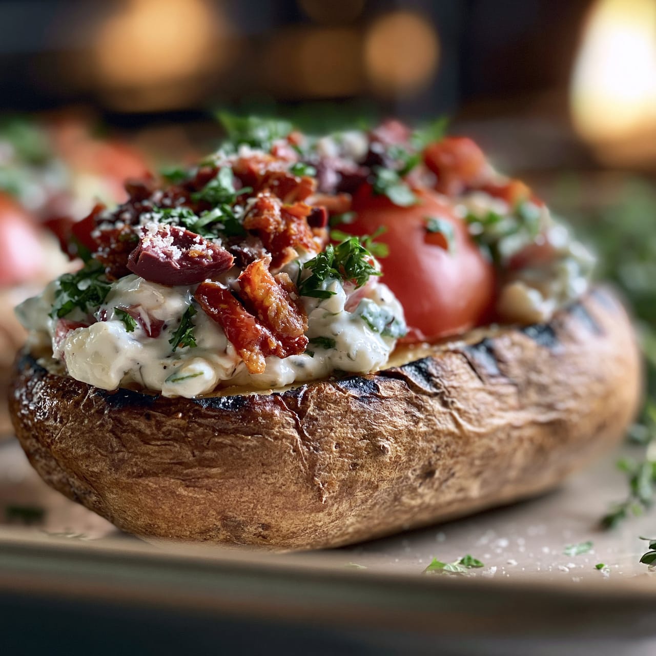 Mediterranean Loaded Baked Potato Recipe